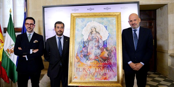 El Ayuntamiento acoge la presentación del cartel del XXV aniversario de la coronación canónica de la Pura y Limpia del Postigo