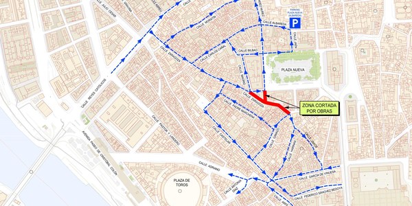 La calle Zaragoza encara la última fase de obras, cuya finalización está prevista antes de Semana Santa