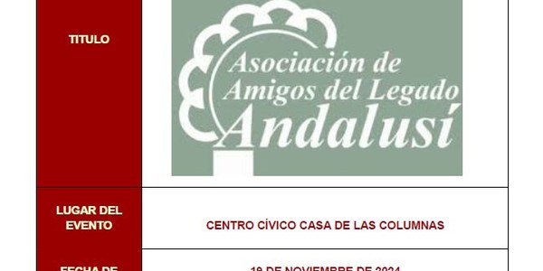 CONFERENCIA  DE AMIGOS DEL  LEGADO ANDALUSÍ