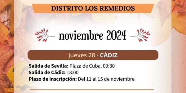 Viaje a Cádiz -Distrito Los Remedios-