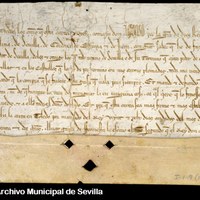 1254, marzo, 28. Toledo. Alfonso X autoriza a los vecinos de Sevilla y de su “tierra” a comprar las heredades que los moros quisiesen vender.