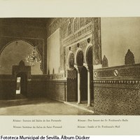 18-Salón de San Fernando o Alcoba Real en el Alcázar. 1929 ©ICAS-SAHP, Fototeca Municipal de Sevilla. Álbum Dücker