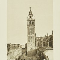 La Giralda junto a la Catedral de Sevilla y a la izquierda, el Palacio Arzobispal. 1929 ©ICAS-SAHP, Fototeca Municipal de Sevilla. Álbum Dücker