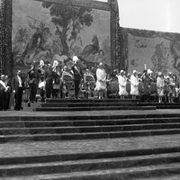 Inauguración de la Exposición Iberoamericana en la Plaza de España con presencia del Gobierno y la Familia Real. 9 de mayo de 1929 ©ICAS-SAHP, Fototeca Municipal de Sevilla, fondo Serrano